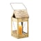 Kings County Candle Lamp Vintage Style Folding Brass Candle Lantern with Hanging Handle & 3 Beeswax Tapers GW83R02-01-14 - alternate 3