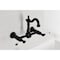 Kingston Brass Two-Handle Wall Mount Bridge Kitchen Faucet, Matte Black KS2440PL - alternate 3