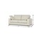 Homeroots 78" Cream Fabric Sofa With Brown Legs 640968 - alternate 3