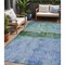 Homeroots 5' X 8' Blue And Lime Green Abstract Washable Indoor Outdoor Area Rug 618602 - alternate 1