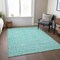 Homeroots 3' X 5' Teal Blue And Ivory Floral Washable Indoor Outdoor Area Rug 581882 - alternate 5