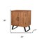 Homeroots 30" Brown Solid Wood Square Live Edge Nightstand 571534 - alternate 7