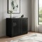 Homeroots 39in Black Wood Accent Cabinet 691667 - alternate 3