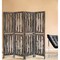 Homeroots 84" Brown Wood Folding Four Panel Screen Room Divider 342774 - alternate 2