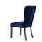 Homeroots Set of Two Tufted Navy Blue and Light Gray Upholstered Velvet Dining Side Chairs 543532 - alternate 3