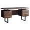 Homeroots 60" Brown and Black With Three Drawers 333517 - alternate 3