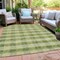 Homeroots 8' X 10' Green And Light Green Plaid Washable Indoor Outdoor Area Rug 595478 - alternate 3