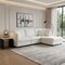 Homeroots 79" White Fabric Modular Sleeper Sofa With Ottoman 568300 - alternate 3