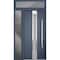 Vdomdoors Steel Door Deux 1717 Gray Graphite Sidelight and Transom Window Stainless Inserts Single Modern Pai DEUX1717EXD-GRE-W36+16xH80+16-LH-O - alternate 4
