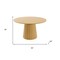 Homeroots 52" Brown Solid Wood Pedestal Base Round Top Dining Table 721010 - alternate 2