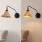 Jonathan Y Kiawah 11" 1-Light Vintage Coastal Rattan/Metal Swing Arm LED Sconce, Black/Natural JYL1602A - alternate 5