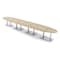 Skutchi Designs Oval Conference Table With Power Unit, 48 in W, 240 in L, Brown HAR-OVL-48X240-DOU-K525-ESIL - alternate 1
