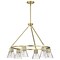 Nuvo Gianna, 6 Light Chandelier, Vintage Brass Finish, Clear Glass 60/8345 - alternate 5