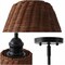 Jonathan Y Hattie 8.8 in. 1-Light Coastal Bohemian Metal and Woven Rattan LED Pendant Light, Black/Dark Brown JYL5711B - alternate 6