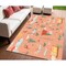 Homeroots 4' X 6' Orange Indoor Outdoor Area Rug 573605 - alternate 2