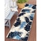 World Rug Gallery Vicenza Tropical Floral Indoor/Outdoor Runner Rug 2 ft 7 in x 6 ft Navy 8011NAVY27X6 - alternate 1