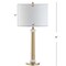 Jonathan Y Gregory 27" Metal/Marble LED Table Lamp, Gold/White JYL1087A - alternate 2