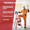 Wrightmaster 3.8 ft. Steel Step Ladder, 9 ft. Reach 500 lbs. Capacity with Non-Marring Feet and Shelf Black ZoroY-BLACK4 - alternate 2