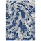 Homeroots 3' X 5' Navy Blue Gray And Ivory Abstract Washable Indoor Outdoor Area Rug 600108 - alternate 3