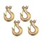 Mytee Products 4 Pack 1/4in G70 Clevis Slip Hook w/ Latch 2860 # WLL Trailer Safety Chain Hook, 4PK CH14-SH-Lx4 - alternate 1