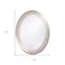 Homeroots 33" Silver Oval Framed Accent Mirror 384181 - alternate 5