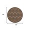Homeroots 4' Dark Brown And Light Brown Round Geometric Indoor Outdoor Area Rug 573904 - alternate 4