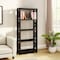 Homeroots 67" Espresso Wood Four Tier Etagere Bookcase 630398 - alternate 3