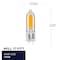 Bulbrite LED Filament, 1.8 Watt Dimmable T5 Light Bulb, Clear Finish, GY6.35 Base, 2700K, 140 Lumens, 4PK 862041 - alternate 7