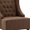 Homeroots 25" Brown and Black Velvet Tufted Wingback Chair 526456 - alternate 2