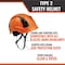 Malta Dynamics Safety Helmet, Acrylonitrile Butadiene Styrene (ABS), Ratchet, Orange HTO2000 - alternate 3