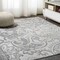 Jonathan Y Gordes Paisley High-Low Light Gray/Ivory 4 ft. x 6 ft. Indoor/Outdoor Area Rug AMC103A-4 - alternate 4