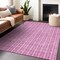 Homeroots 9' X 12' Blush And Ivory Striped Washable Indoor Outdoor Area Rug 595857 - alternate 4