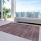 Homeroots 5' X 8' Merlot And Gray Striped Washable Indoor Outdoor Area Rug 588095 - alternate 5