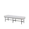 Homeroots 63in Cream and Black Corduroy and Metal Upholstered Bench 716238 - alternate 1