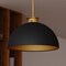 Vaxcel Devon 1L LED Compatible Matte Black and Gold Satin Brass Mid-Century Modern Pendant Light P0412 - alternate 3