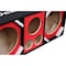 Deejay Led Two 10-in Woofers plus Two Tweeters and One Horn RED Empty Chuchera Speaker Enclosure w/Quad Port D10T2H1RED - alternate 3