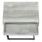 Homeroots 10.25" X 15.75" X 24.5" Grey Finish Drawer And Black Metal Accent Table 333188 - alternate 4