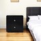 Homeroots 19" Black Solid and Manufactured Wood Two Drawer Nightstand 526869 - alternate 6