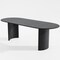 Homeroots 79" Black Solid Wood Double Pedestal Base Oval Dining Table 721105 - alternate 3