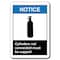 Signmission 10 in Height, Plastic, 10" x 7", ANSI-710NS Cylinders Not Connected ANSI-710NS Cylinders Not Connected - alternate 4