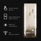 Fab Glass And Mirror Full Length LED Lighted Free Standing Floor Mirror with ON/OFF Touch Button for Makeup, Dressin HC19X59 - alternate 4