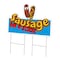 Signmission Sausage On Stick Die Cut Yard & Stake outdoor plastic coroplast window, C-DC-2436-Sausage On Stick19 C-DC-2436-Sausage On A Stick19 - alternate 1