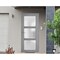Vdomdoors Front Exterior Prehung FiberGlass Door Frosted Glass / Manux 8552 Grey Ash / Transom Window / Offic MANUX8552EXD-SS-W36 x H80+14-Left-hand Inswing - alternate 2