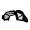 Dv8 Offroad Solid and Perforated Design, With DV8 Logo, Powder Coated, Black, Aluminum, Set Of 2 INFEND-03FB - alternate 5