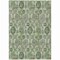 Homeroots 5' X 8' Artichoke Green And Fern Green Damask Washable Indoor Outdoor Area Rug 588167 - alternate 7