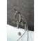 Kingston Brass 7" Center Deck-Mount Clawfoot Tub Faucet with Hand Shower, Brushed Nickel AE8108RX - alternate 3