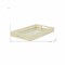 Homeroots 16in White Gold Rectangular Wood Handmade Tray With Handles 483294 - alternate 2