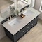 James Martin Vanities Lorelai 60" Double Vanity, Black Onyx, w/ 3 CM Siberian Silestone Top 424-V60D-BKO-3SFR - alternate 5