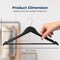 Serenelife Wooden Coat Hangers, Durable Suit Hangers w/ 360 Deg Swivel Hook and Notches, Slim Design, 10PK SLHWDBLK10 - alternate 2