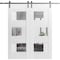Vdomdoors Modern Double Barn Door Sete 6999 White Silk with Mirror 13FT Rail Track Set Solid Panel Interior SETE6999DB-S-WS-7284 - alternate 1